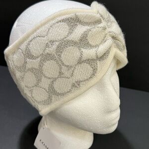 Coach White and Gray Hair Accessory